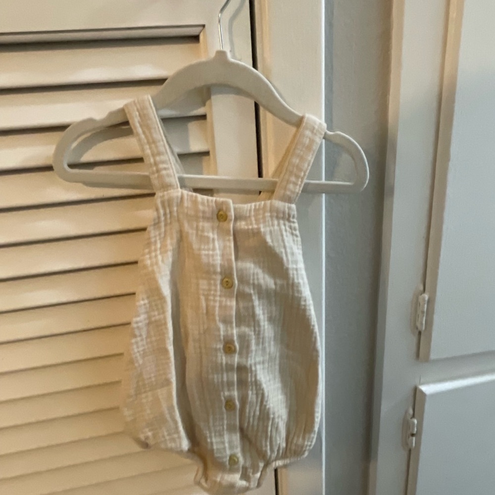H&M Baby White Cotton Romper